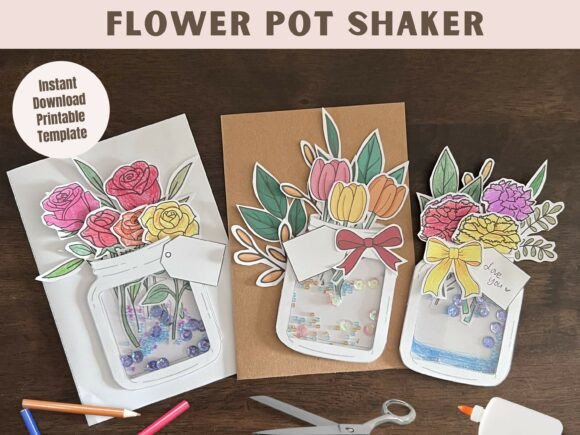 Download Mothers Day Flower Pot Shaker Card - Car Collection