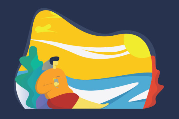 Download Relaxation Summer Flat Illustration - Relax Collection