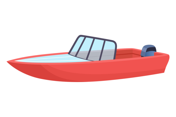 Download Motor Boat Cartoon Icon. Water Transport - Sport Collection