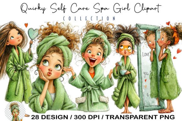 Download Quirky Self Care Spa Girl Clipart - Car Collection