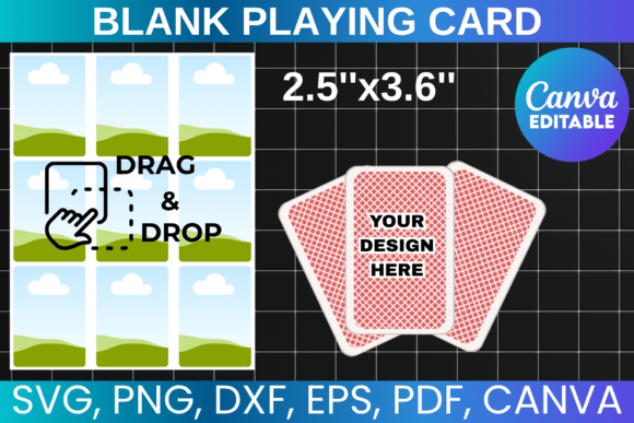 Download Blank Playing Card Canva Template - Car Collection