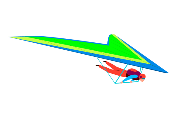 Download Sportsman Flying on Deltaplane. Extreme - Sport Collection