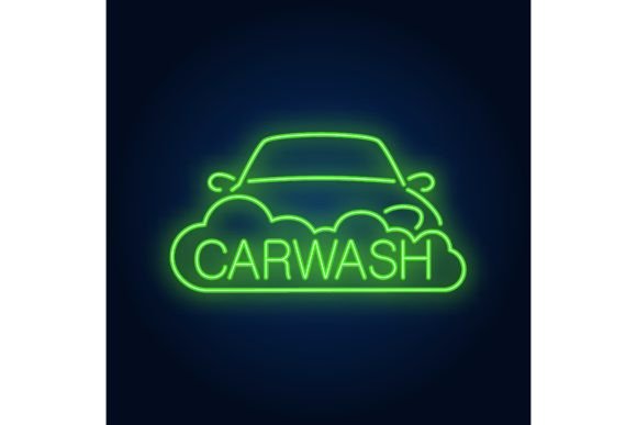 Download Carwash Neon Text, Automobile and Foam. - Car Collection