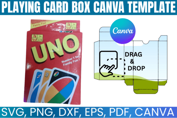 Download Playing Card Box Editable Canva Template - Car Collection