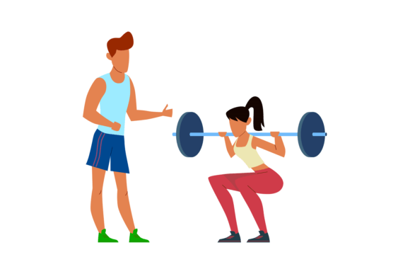 Download Active Sport Woman with Trainer, Girl in - Sport Collection
