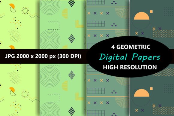 Download Green Geometry Pattern - Premium Bundle