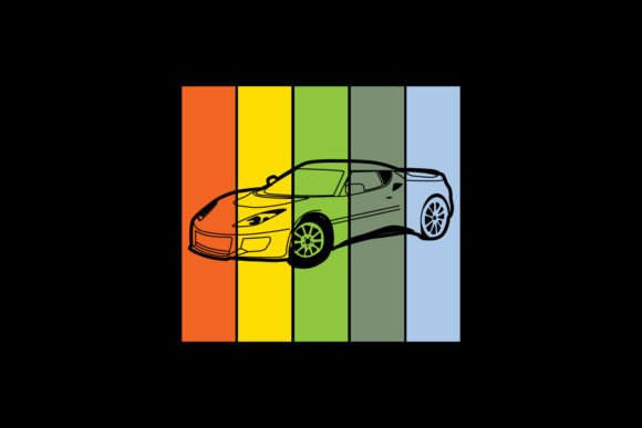 Download Illustration of Car with Colorful Design - Car Collection