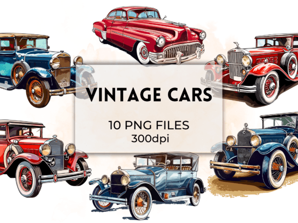 Download Vintage Car, Retro Vehicle Clipart - Car Collection