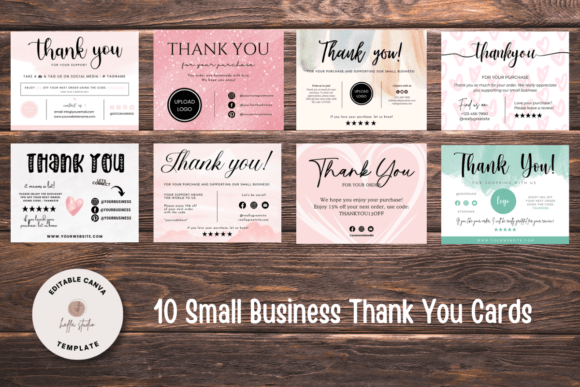 Download 8 Small Business Thank You Cards Bundle - Car Collection