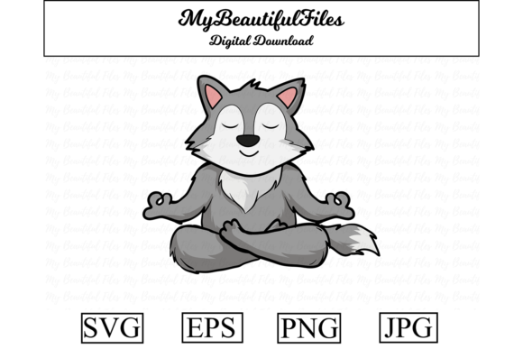 Download Yoga Wolf Meditation Cartoon - Car Collection